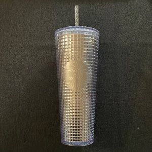 Starbucks Silver Grid Disco Tumbler